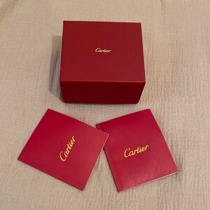 CARTIER RED PAPER Empty BOX & CERTIFICATE $ INSTRUCTION . Perfect for storage.